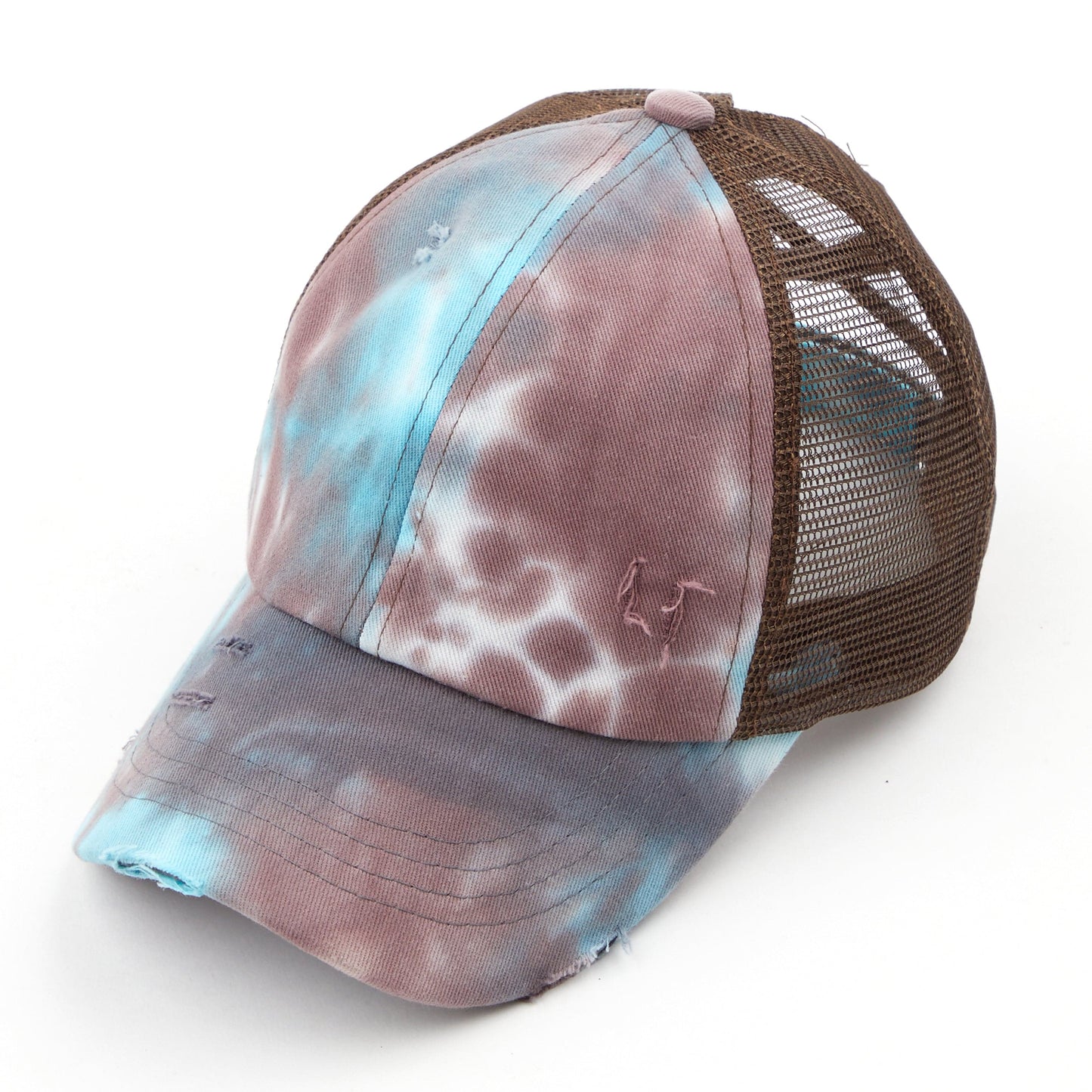 CC Tie-Dye Mesh Criss-Cross  Pony Cap | Adult and Kid Sizes