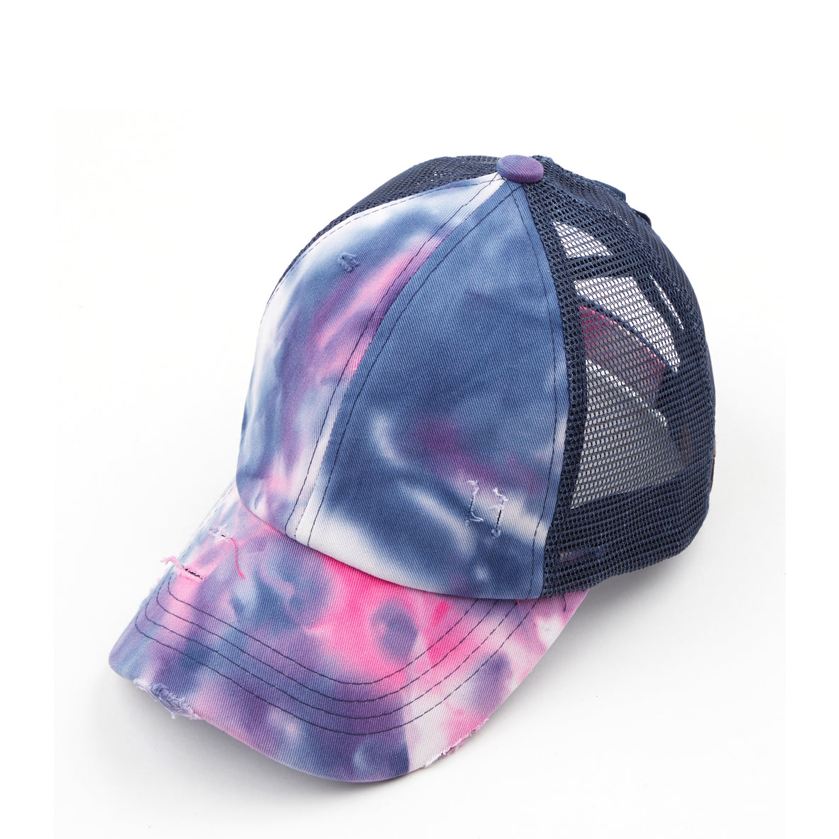 CC Tie-Dye Mesh Criss-Cross  Pony Cap | Adult and Kid Sizes