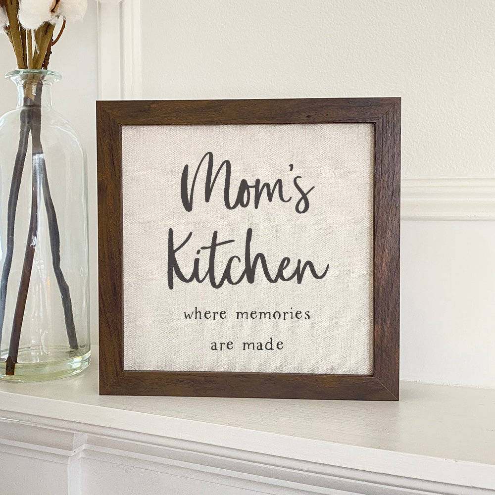 Mom's Kitchen - Framed Sign