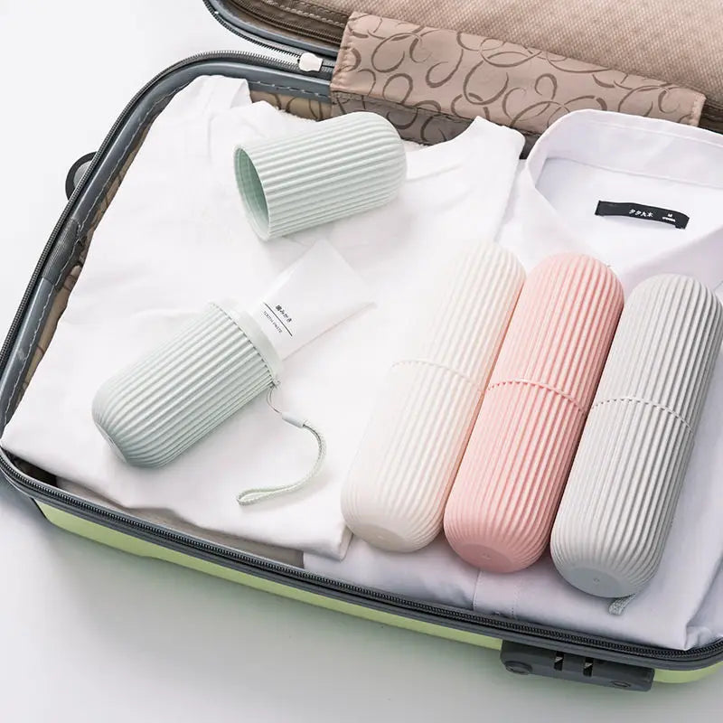 Travel Portable Toothbrush Cup Bathroom Toothpaste Holder Storage Case